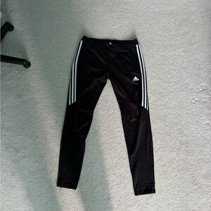 Adidas Black Joggers with Signature Stripes